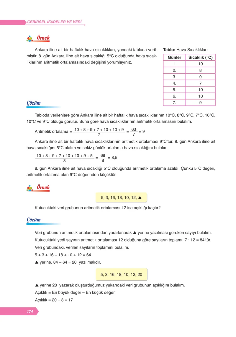 6. Sınıf Matematik Ders Kitabı Cevapları Ata Yayınları Sayfa 174