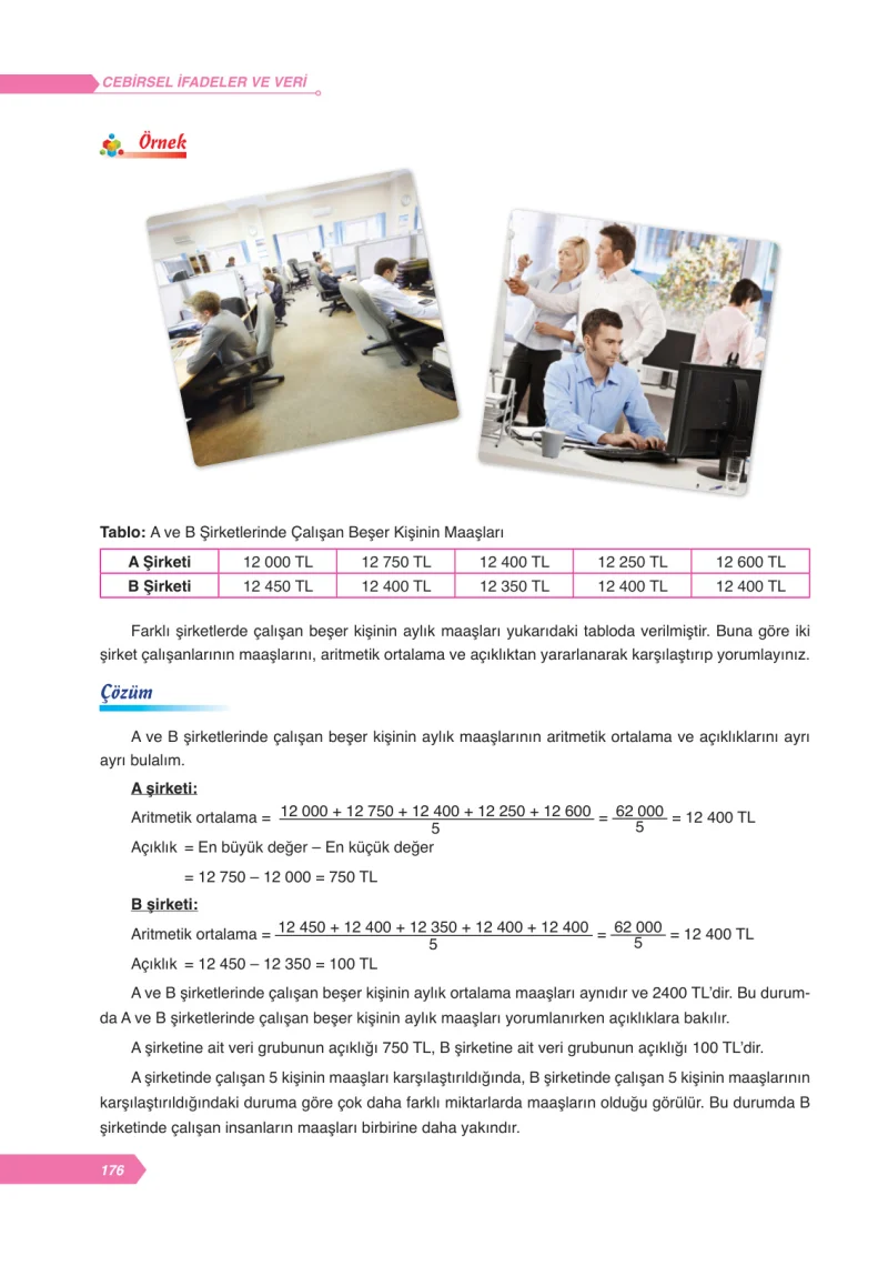 6. Sınıf Matematik Ders Kitabı Cevapları Ata Yayınları Sayfa 176