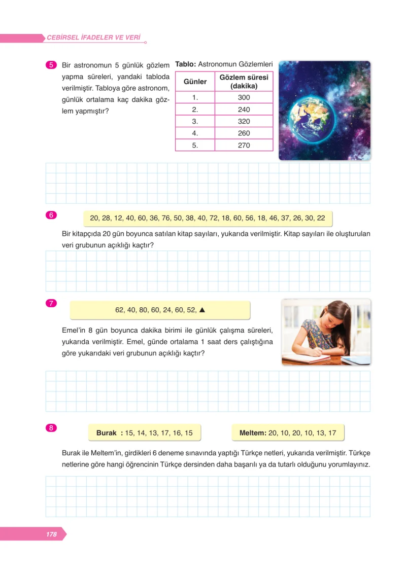 6. Sınıf Matematik Ders Kitabı Cevapları Ata Yayınları Sayfa 178