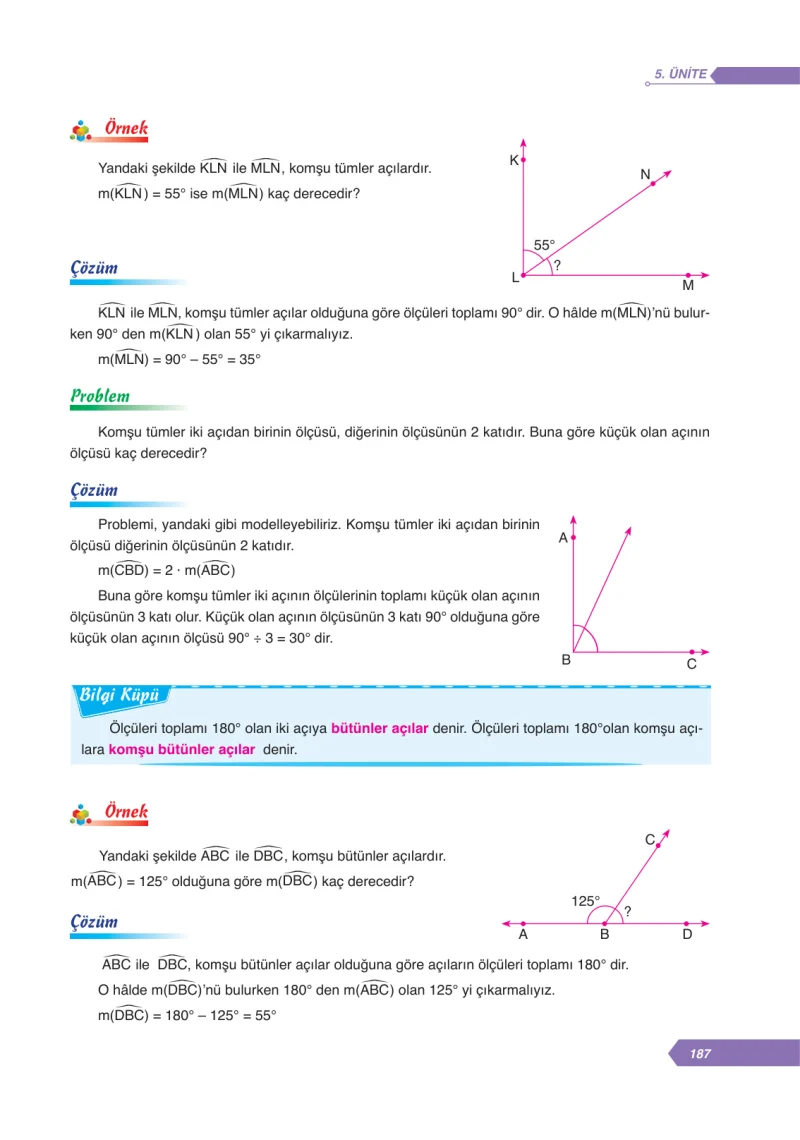 6. Sınıf Matematik Ders Kitabı Cevapları Ata Yayınları Sayfa 187