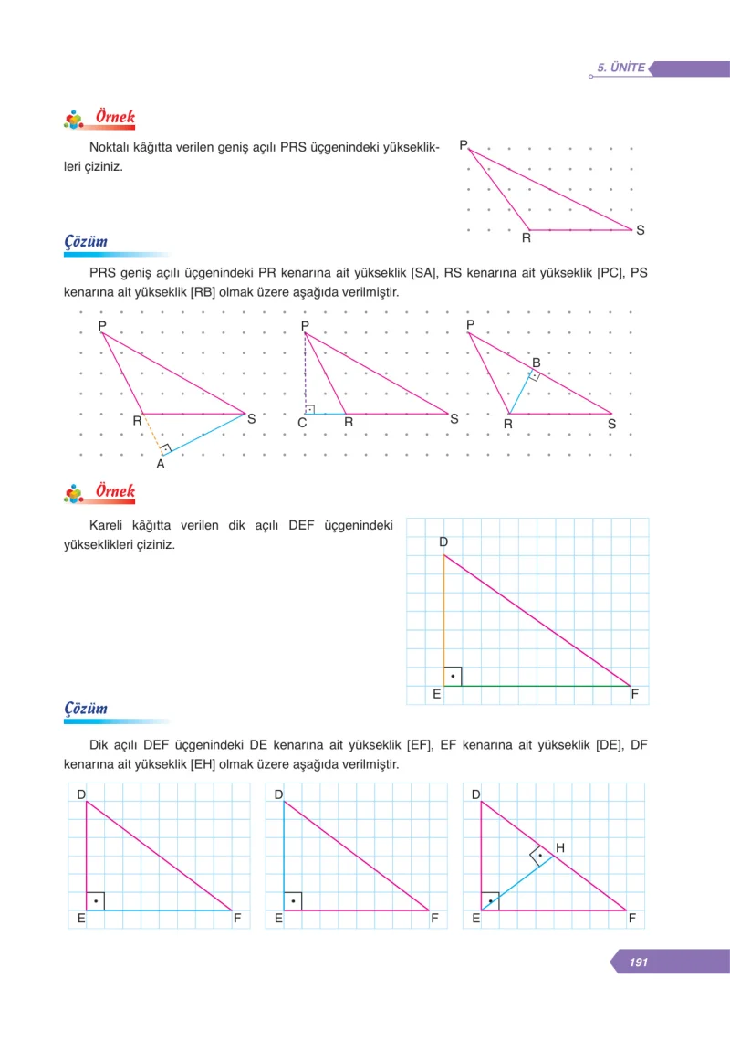 6. Sınıf Matematik Ders Kitabı Cevapları Ata Yayınları Sayfa 191