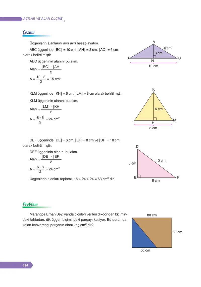 6. Sınıf Matematik Ders Kitabı Cevapları Ata Yayınları Sayfa 194