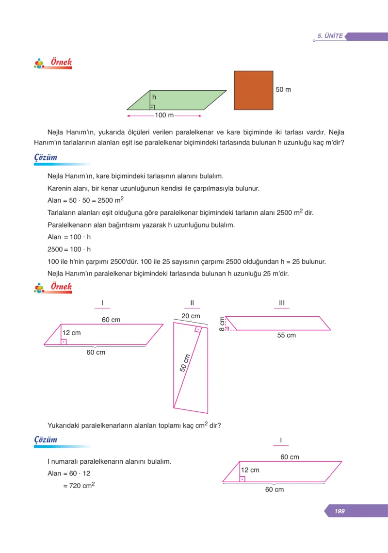 6. Sınıf Matematik Ders Kitabı Cevapları Ata Yayınları Sayfa 199