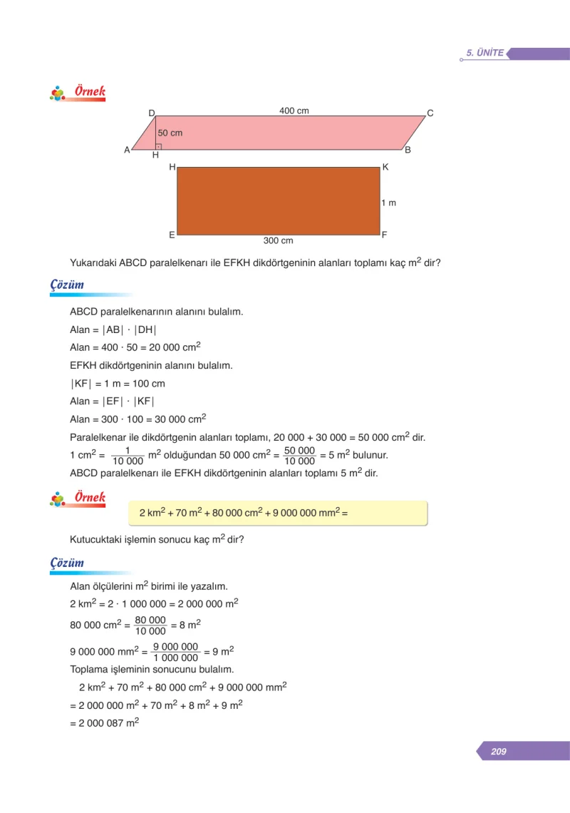 6. Sınıf Matematik Ders Kitabı Cevapları Ata Yayınları Sayfa 209