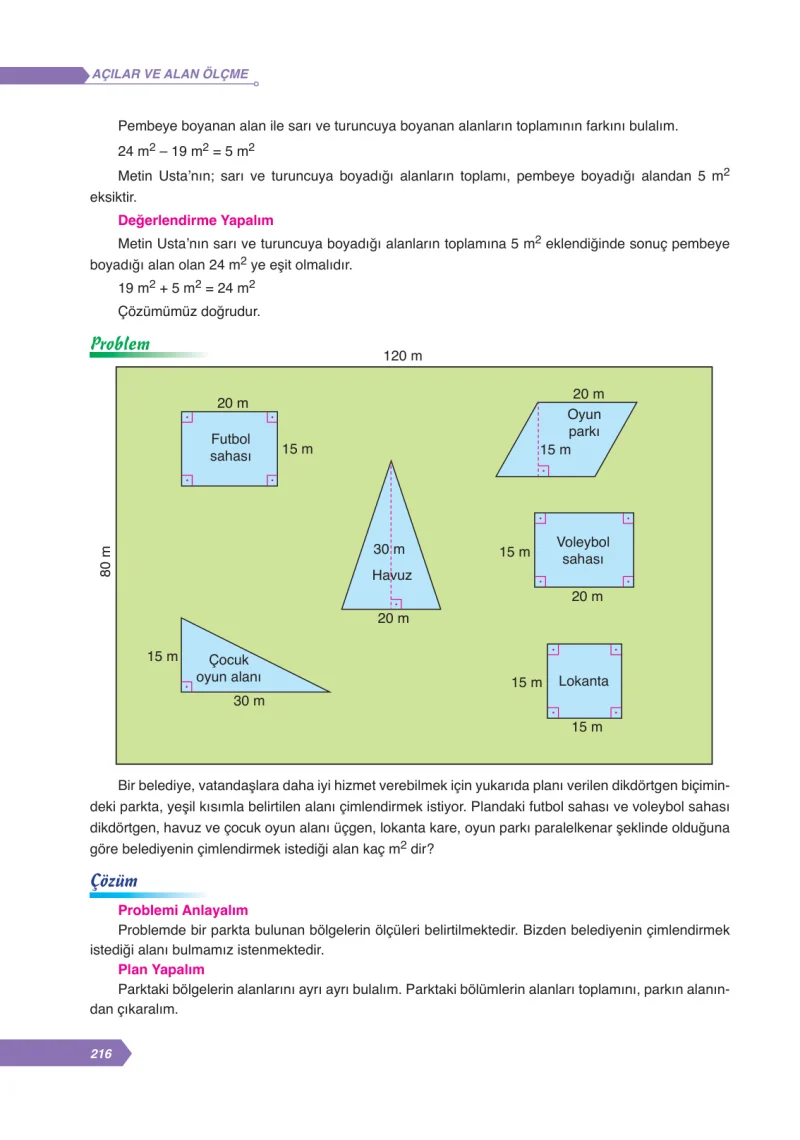 6. Sınıf Matematik Ders Kitabı Cevapları Ata Yayınları Sayfa 216