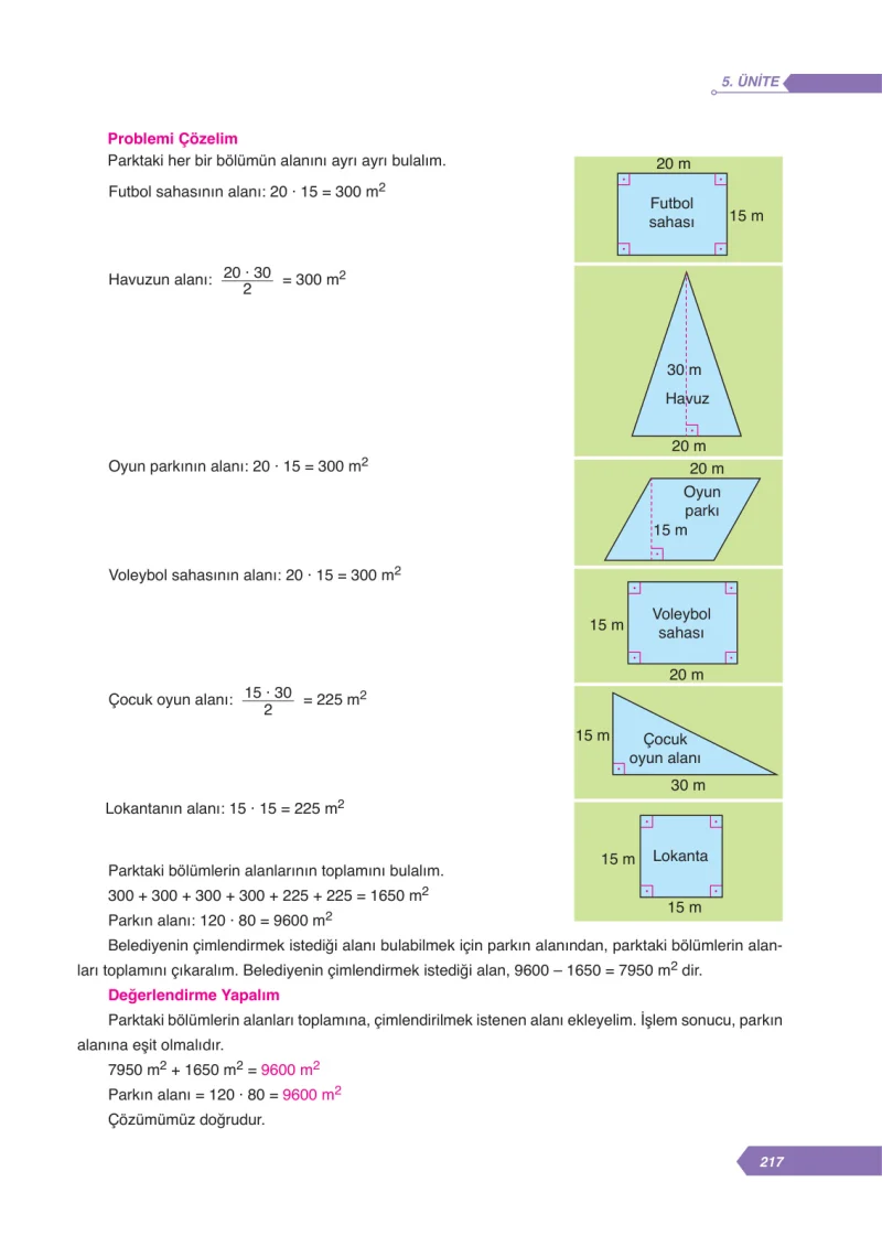 6. Sınıf Matematik Ders Kitabı Cevapları Ata Yayınları Sayfa 217
