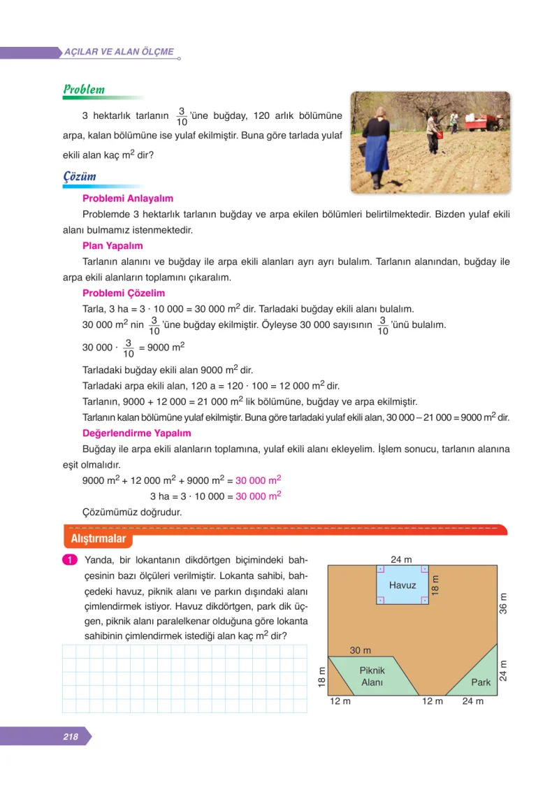 6. Sınıf Matematik Ders Kitabı Cevapları Ata Yayınları Sayfa 218