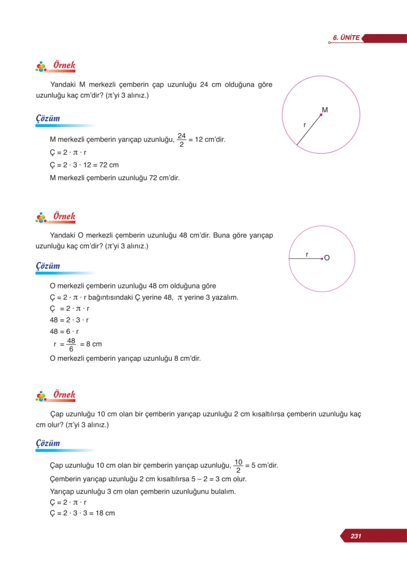 6. Sınıf Matematik Ders Kitabı Cevapları Ata Yayınları Sayfa 231