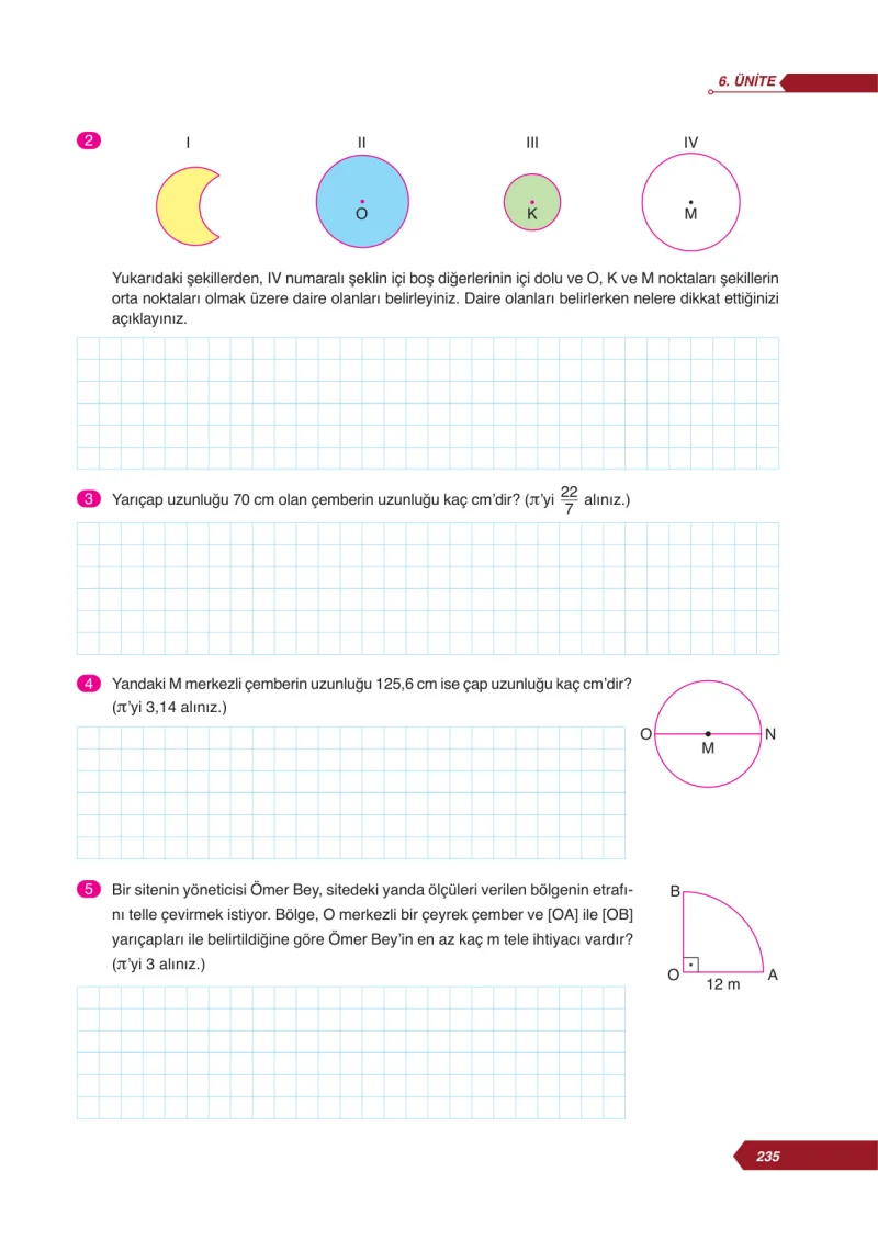 6. Sınıf Matematik Ders Kitabı Cevapları Ata Yayınları Sayfa 235