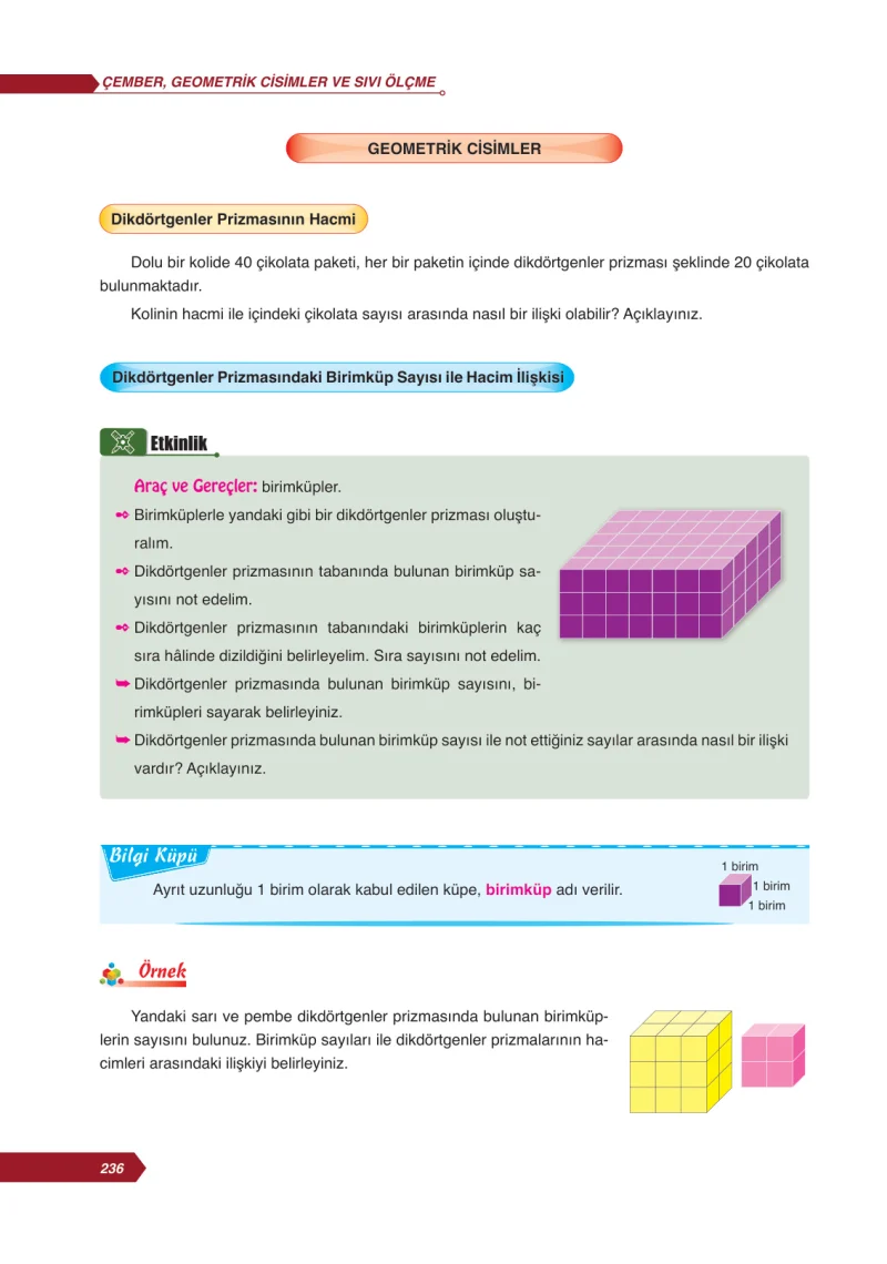 6. Sınıf Matematik Ders Kitabı Cevapları Ata Yayınları Sayfa 236