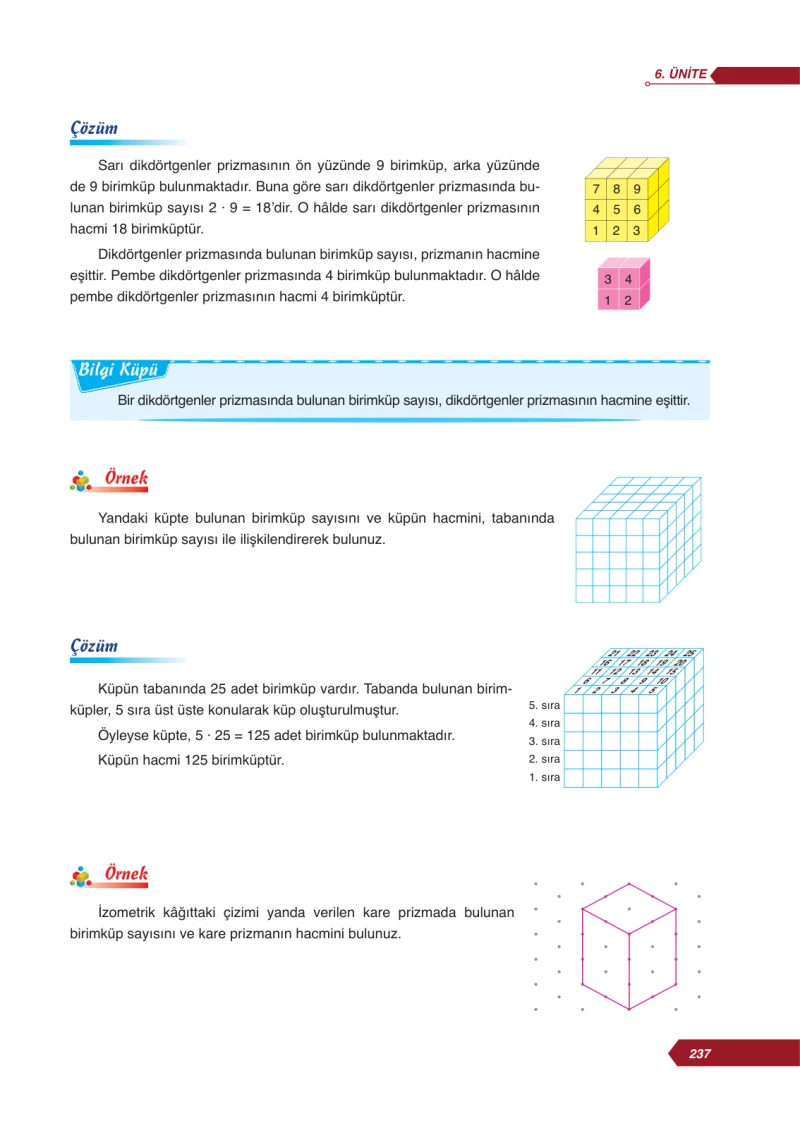 6. Sınıf Matematik Ders Kitabı Cevapları Ata Yayınları Sayfa 237