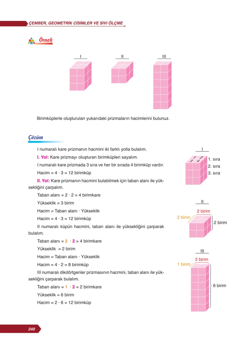 6. Sınıf Matematik Ders Kitabı Cevapları Ata Yayınları Sayfa 240