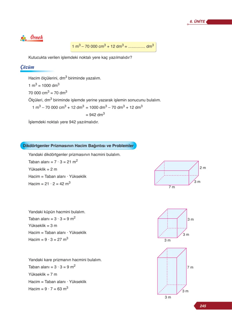 6. Sınıf Matematik Ders Kitabı Cevapları Ata Yayınları Sayfa 245