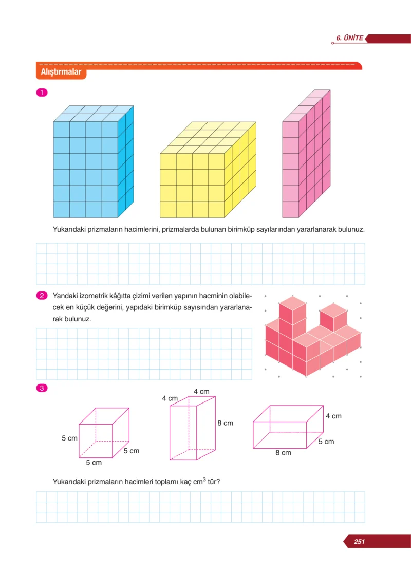 6. Sınıf Matematik Ders Kitabı Cevapları Ata Yayınları Sayfa 251