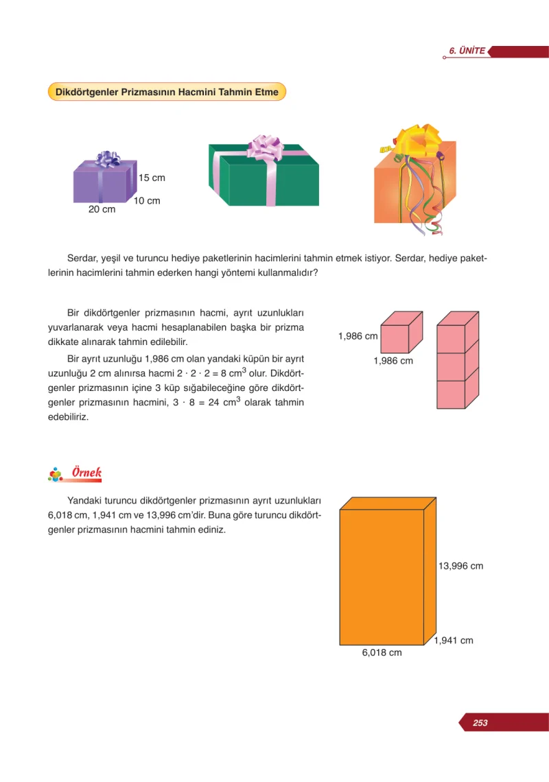 6. Sınıf Matematik Ders Kitabı Cevapları Ata Yayınları Sayfa 253