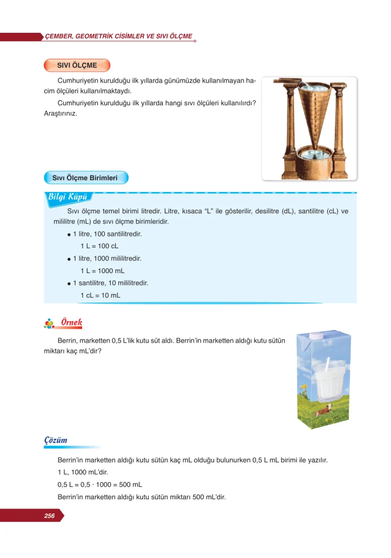 6. Sınıf Matematik Ders Kitabı Cevapları Ata Yayınları Sayfa 256