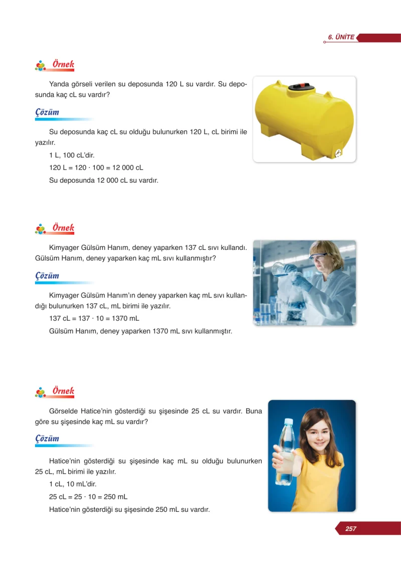 6. Sınıf Matematik Ders Kitabı Cevapları Ata Yayınları Sayfa 257