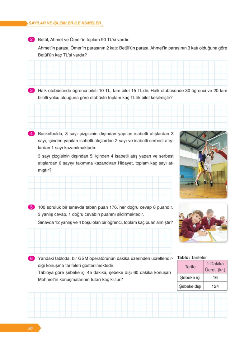 6. Sınıf Matematik Ders Kitabı Cevapları Ata Yayınları Sayfa 26