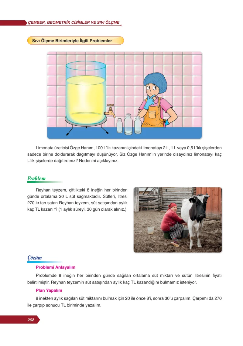 6. Sınıf Matematik Ders Kitabı Cevapları Ata Yayınları Sayfa 262