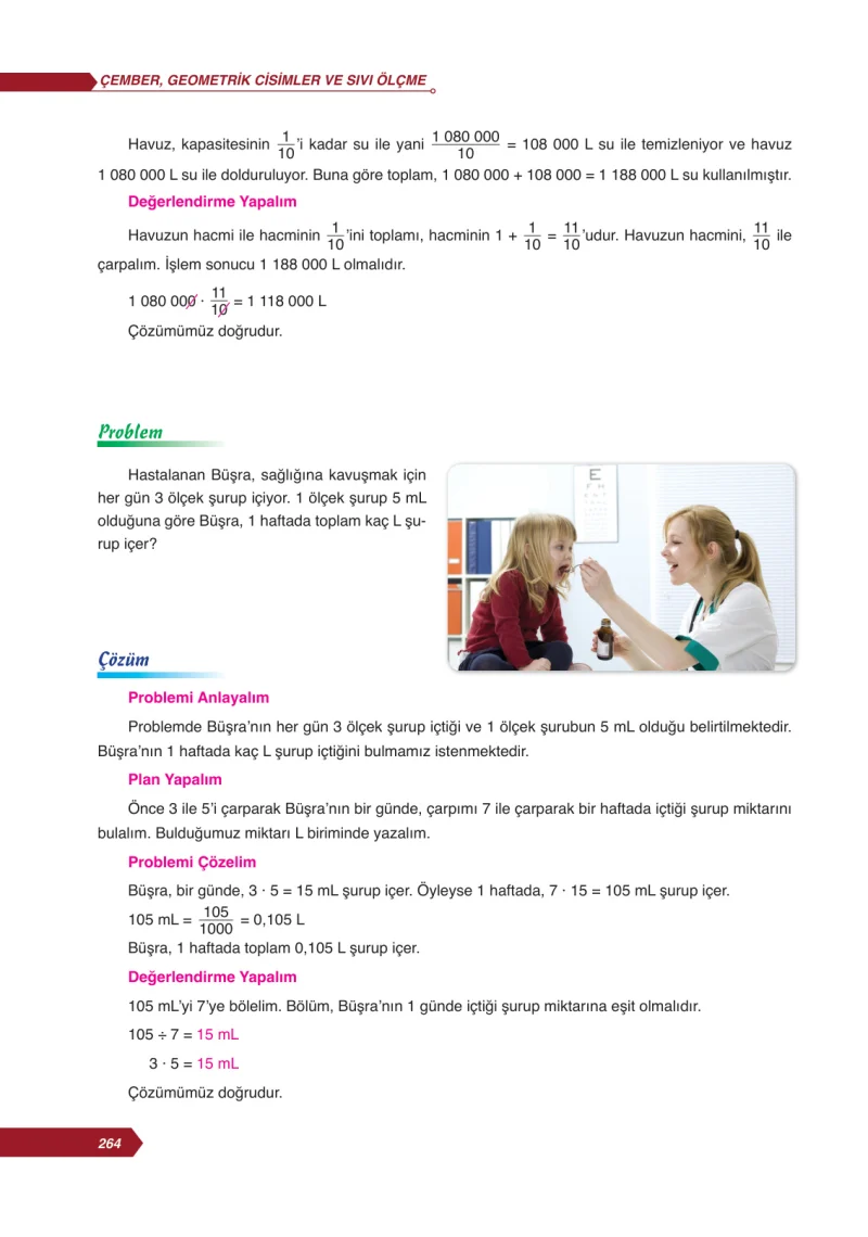 6. Sınıf Matematik Ders Kitabı Cevapları Ata Yayınları Sayfa 264