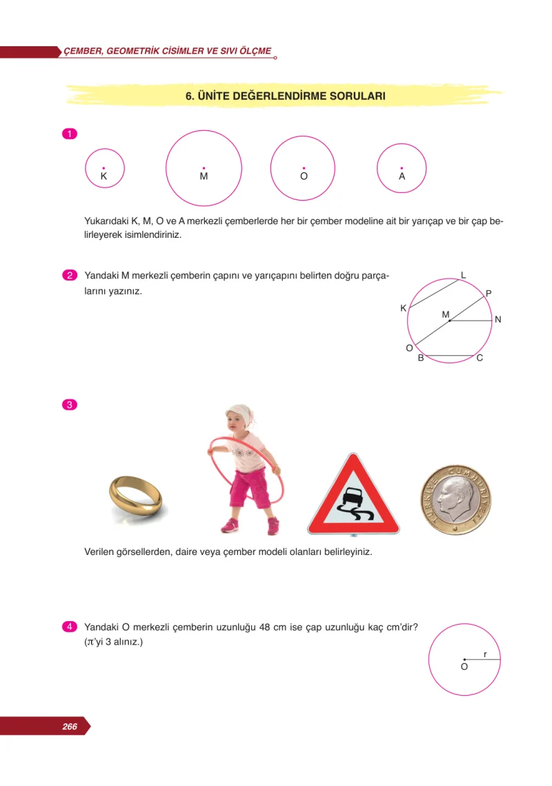 6. Sınıf Matematik Ders Kitabı Cevapları Ata Yayınları Sayfa 266