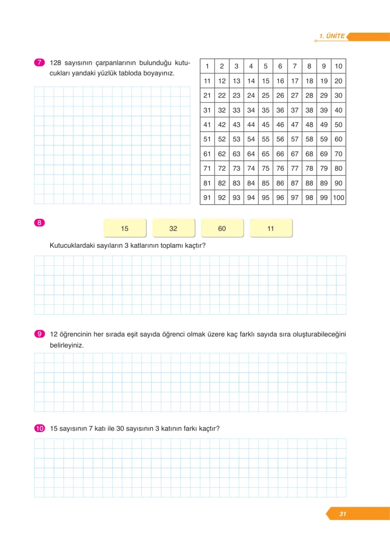 6. Sınıf Matematik Ders Kitabı Cevapları Ata Yayınları Sayfa 31
