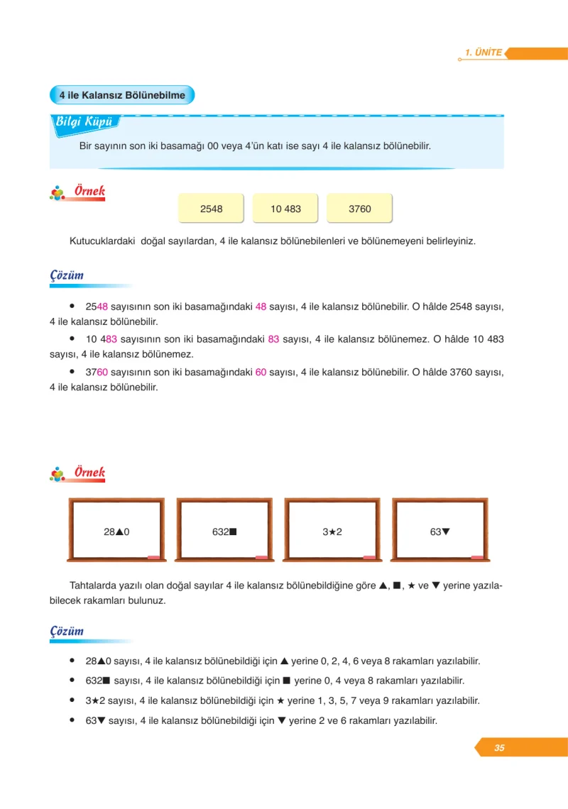 6. Sınıf Matematik Ders Kitabı Cevapları Ata Yayınları Sayfa 35