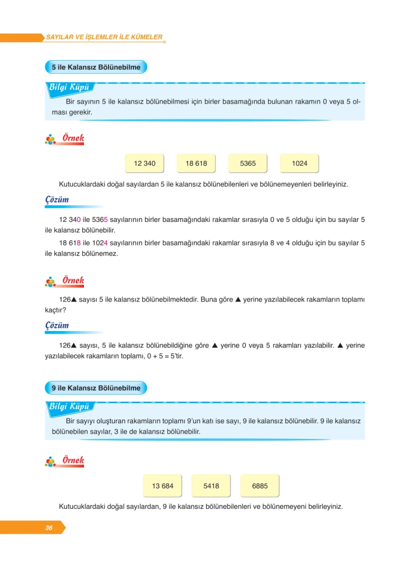 6. Sınıf Matematik Ders Kitabı Cevapları Ata Yayınları Sayfa 36