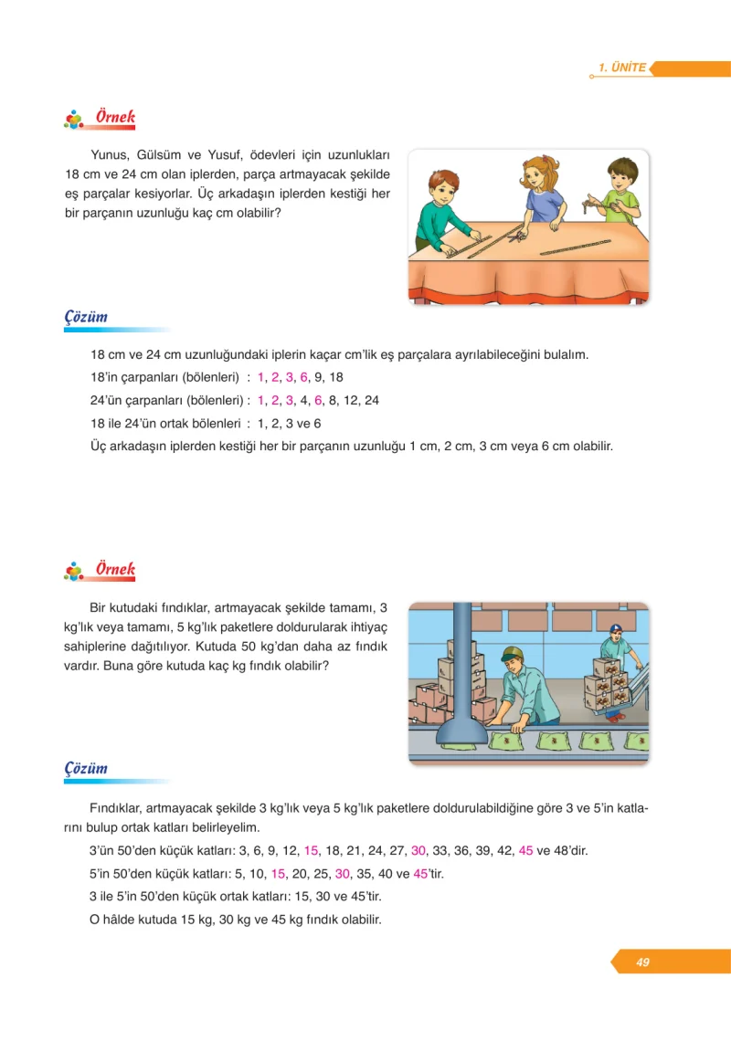 6. Sınıf Matematik Ders Kitabı Cevapları Ata Yayınları Sayfa 49