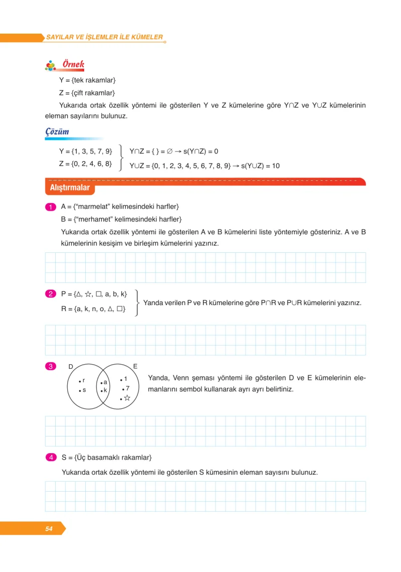 6. Sınıf Matematik Ders Kitabı Cevapları Ata Yayınları Sayfa 54