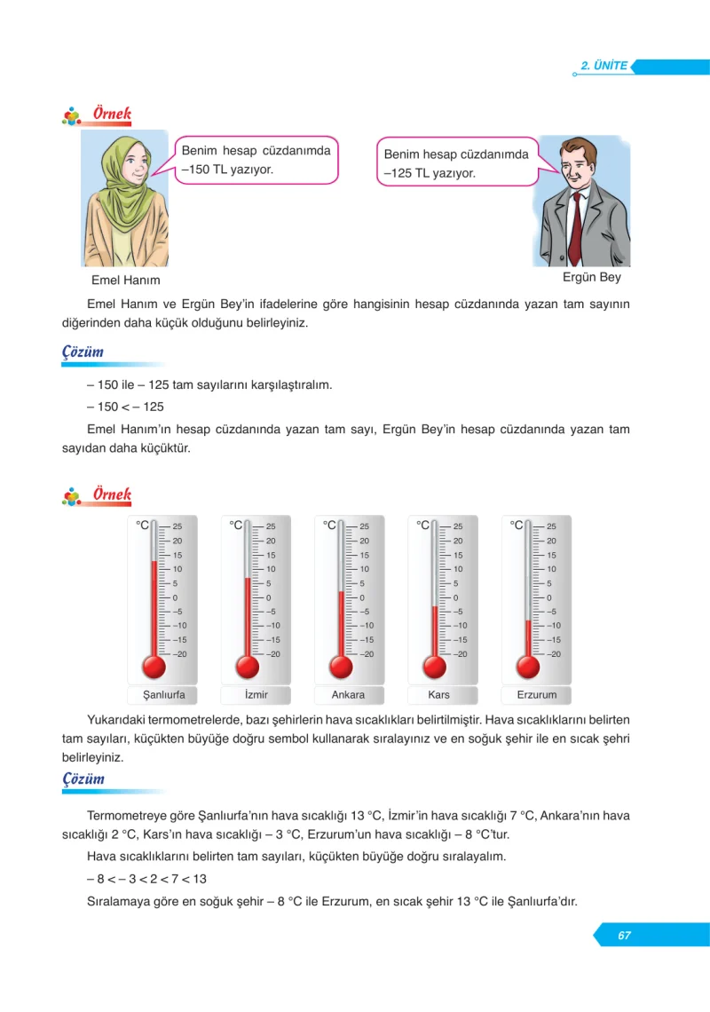 6. Sınıf Matematik Ders Kitabı Cevapları Ata Yayınları Sayfa 67