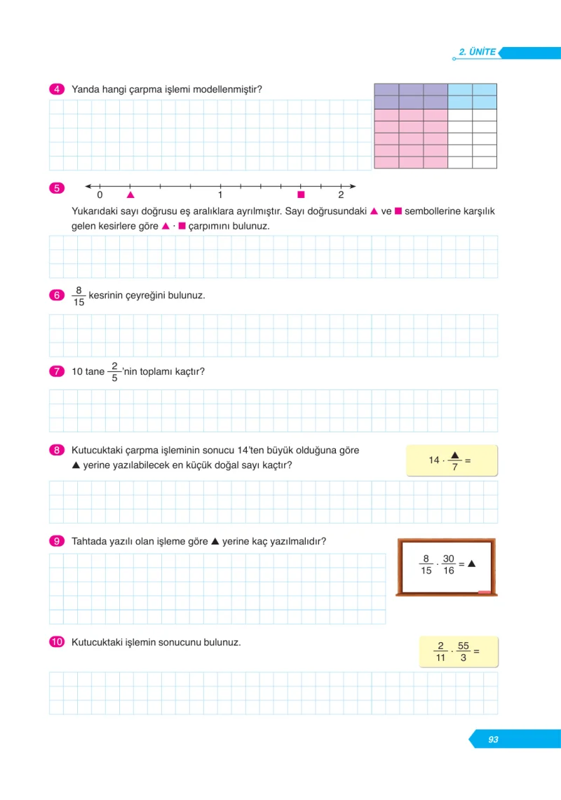 6. Sınıf Matematik Ders Kitabı Cevapları Ata Yayınları Sayfa 93