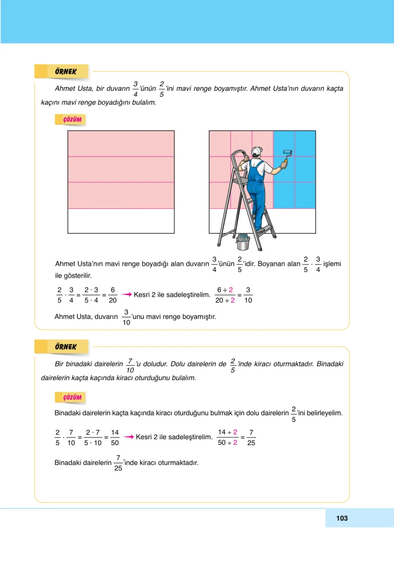 6. Sınıf Matematik Ders Kitabı Cevapları Doğa Yayınları Sayfa 103