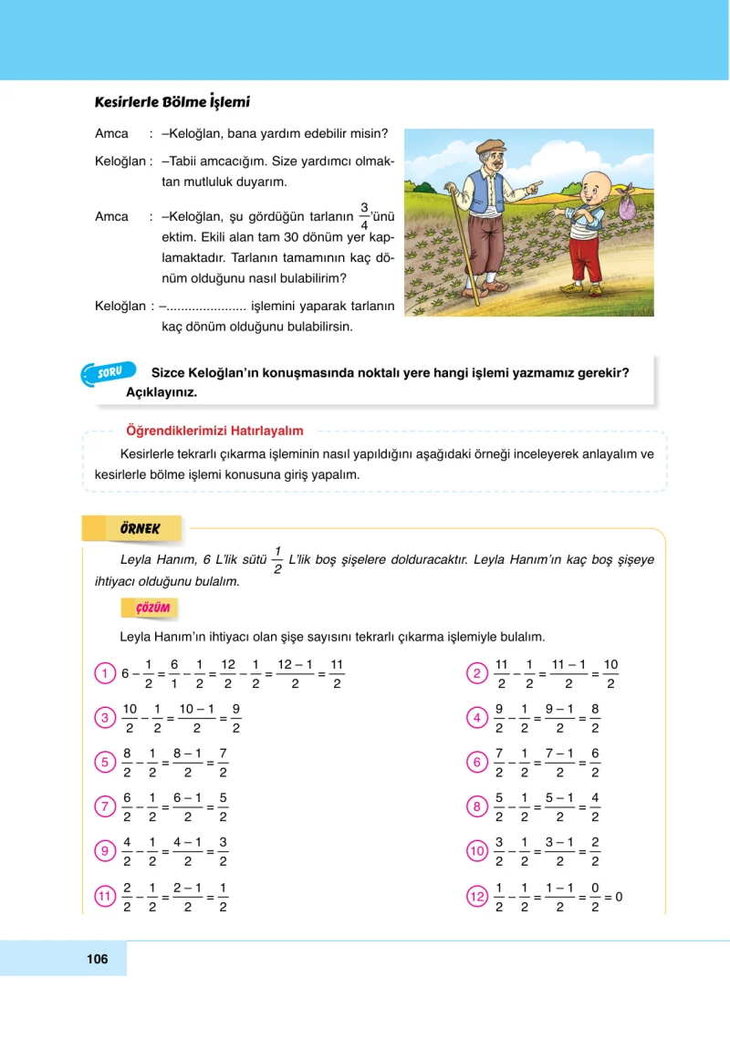 6. Sınıf Matematik Ders Kitabı Cevapları Doğa Yayınları Sayfa 106