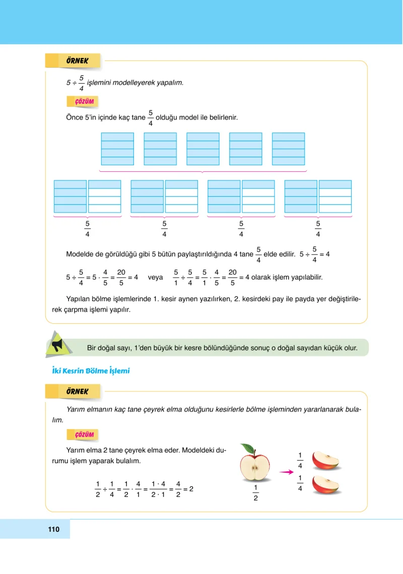 6. Sınıf Matematik Ders Kitabı Cevapları Doğa Yayınları Sayfa 110