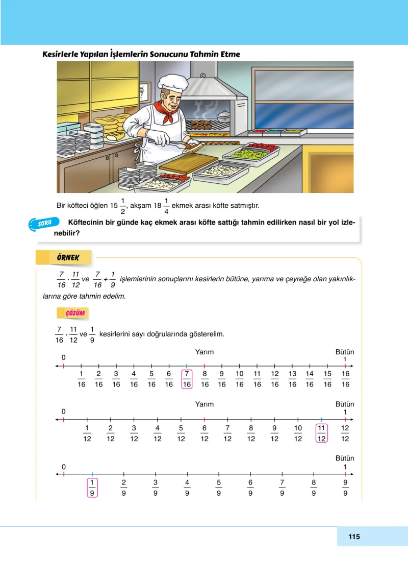 6. Sınıf Matematik Ders Kitabı Cevapları Doğa Yayınları Sayfa 115