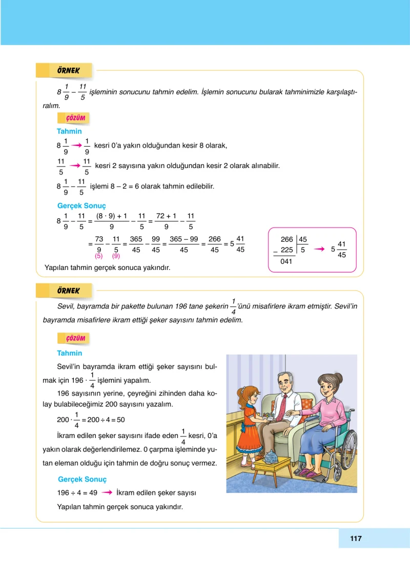 6. Sınıf Matematik Ders Kitabı Cevapları Doğa Yayınları Sayfa 117