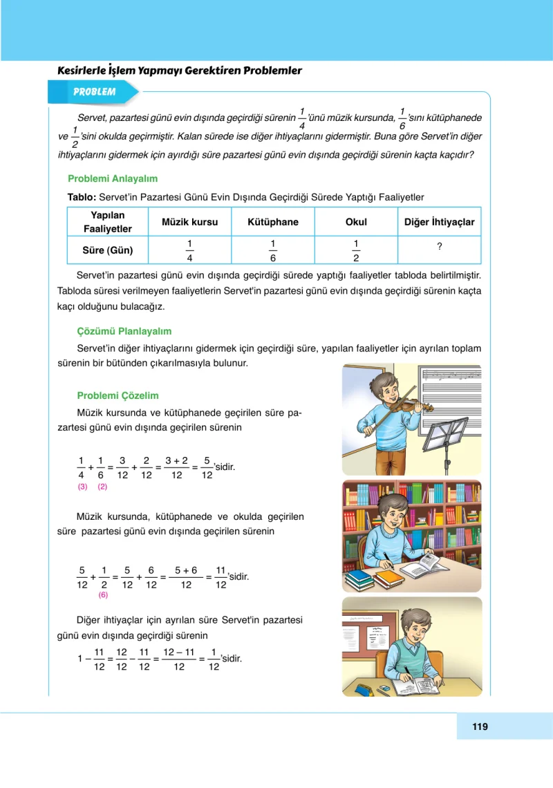 6. Sınıf Matematik Ders Kitabı Cevapları Doğa Yayınları Sayfa 119