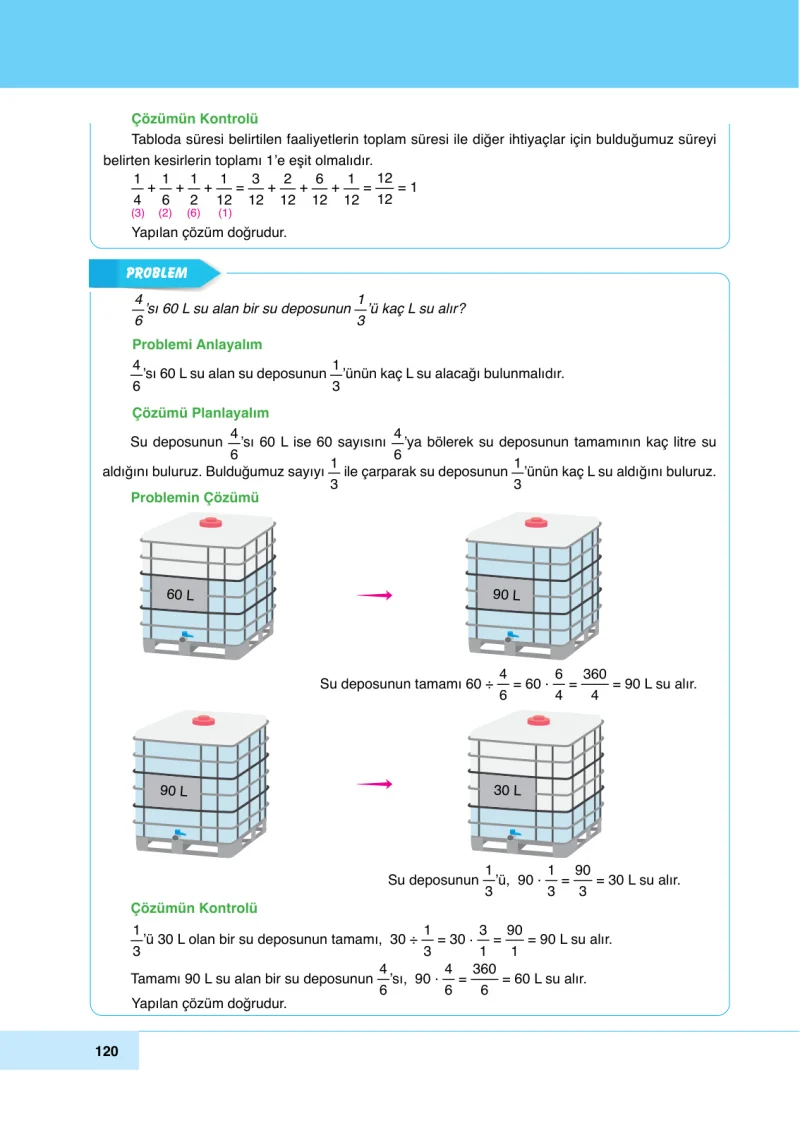 6. Sınıf Matematik Ders Kitabı Cevapları Doğa Yayınları Sayfa 120