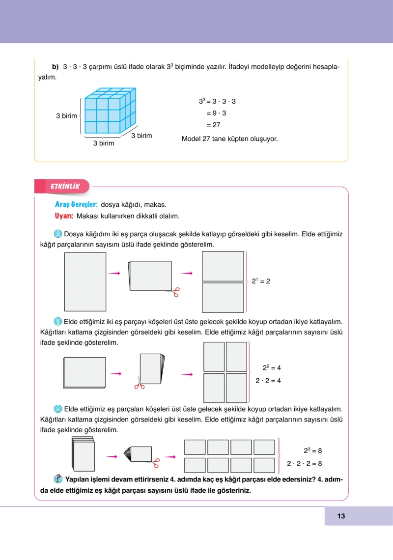 6. Sınıf Matematik Ders Kitabı Cevapları Doğa Yayınları Sayfa 13