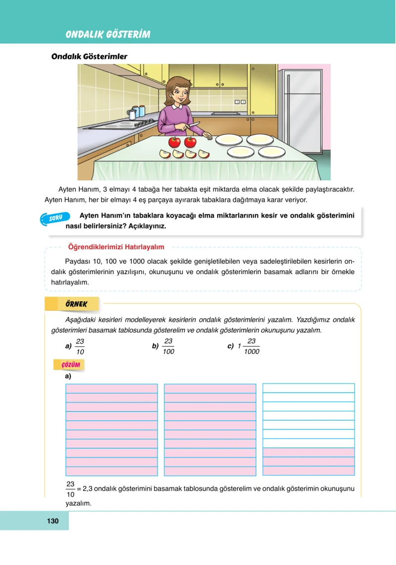 6. Sınıf Matematik Ders Kitabı Cevapları Doğa Yayınları Sayfa 130