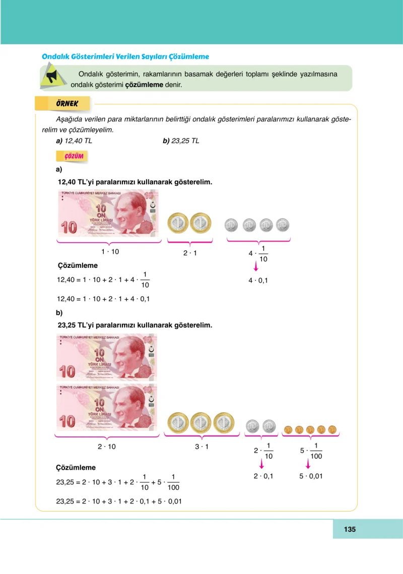 6. Sınıf Matematik Ders Kitabı Cevapları Doğa Yayınları Sayfa 135
