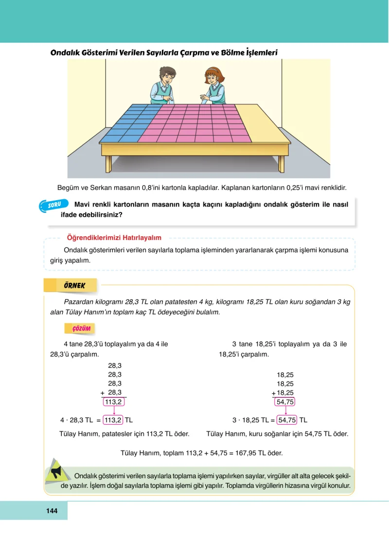 6. Sınıf Matematik Ders Kitabı Cevapları Doğa Yayınları Sayfa 144