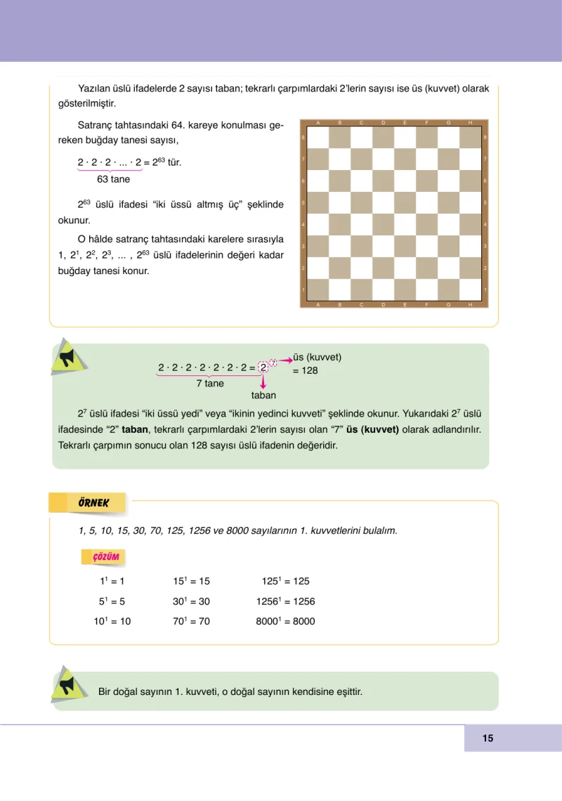 6. Sınıf Matematik Ders Kitabı Cevapları Doğa Yayınları Sayfa 15