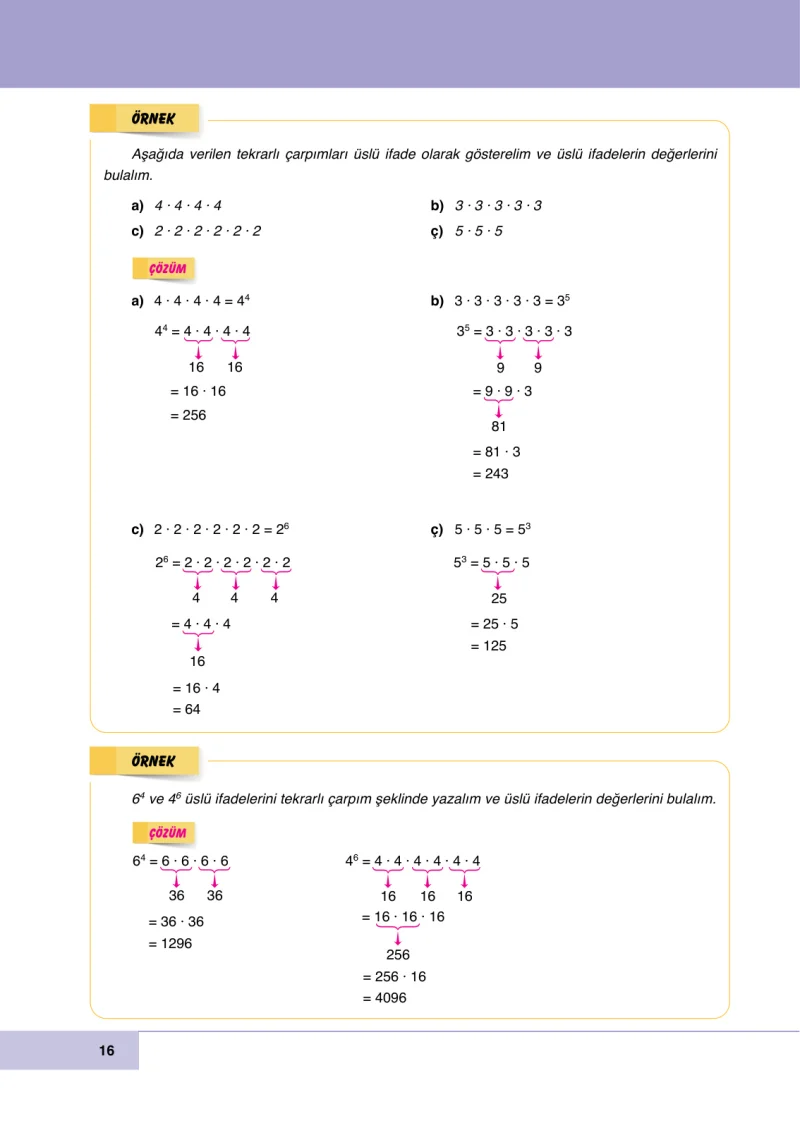 6. Sınıf Matematik Ders Kitabı Cevapları Doğa Yayınları Sayfa 16