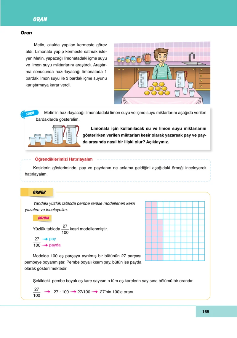 6. Sınıf Matematik Ders Kitabı Cevapları Doğa Yayınları Sayfa 165