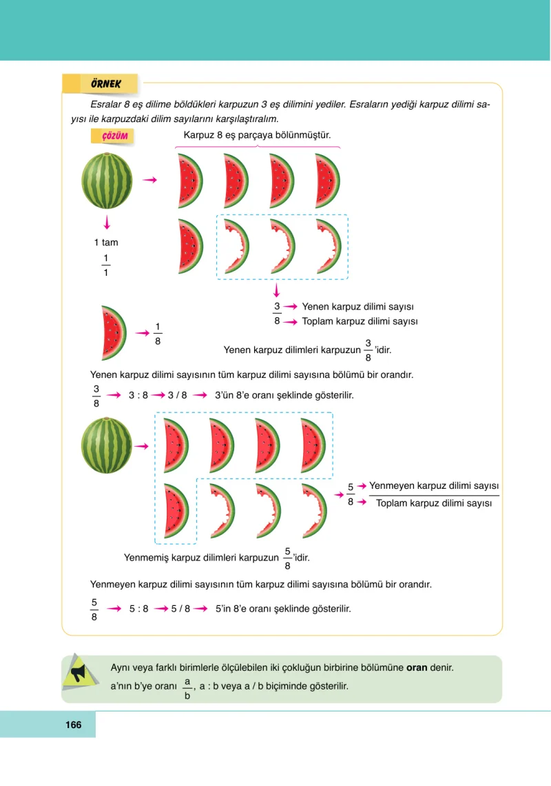 6. Sınıf Matematik Ders Kitabı Cevapları Doğa Yayınları Sayfa 166