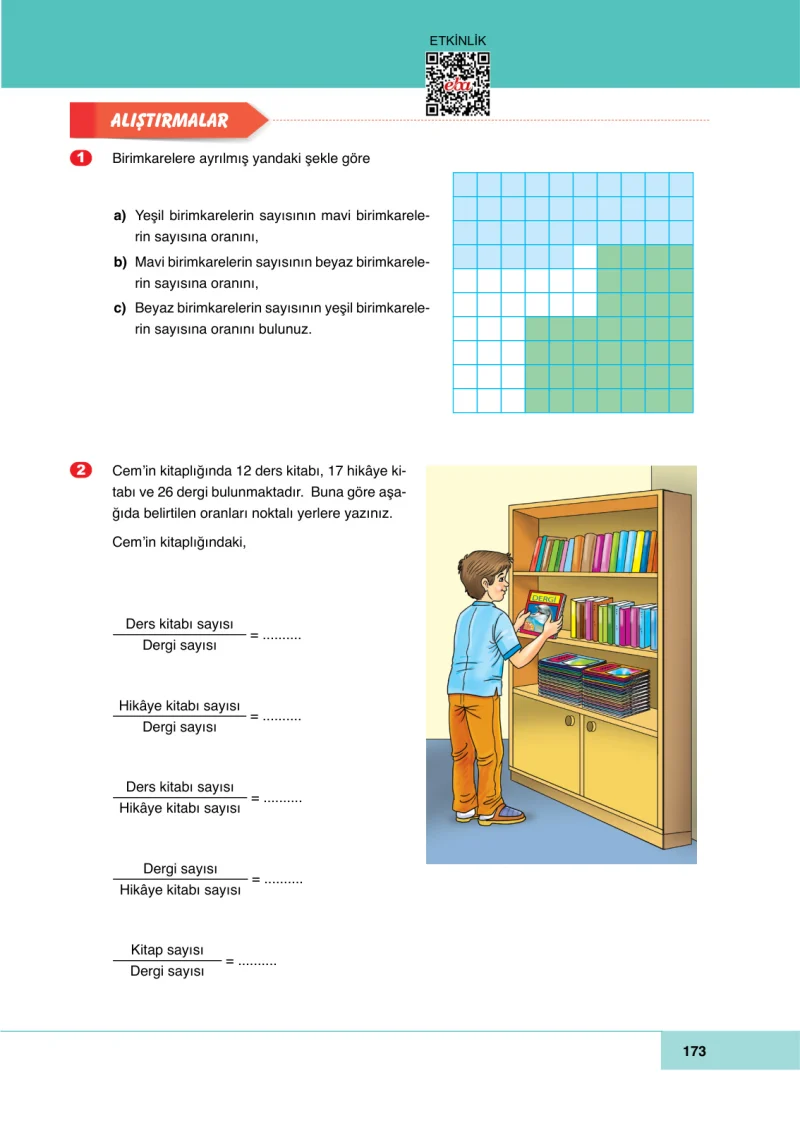 6. Sınıf Matematik Ders Kitabı Cevapları Doğa Yayınları Sayfa 173