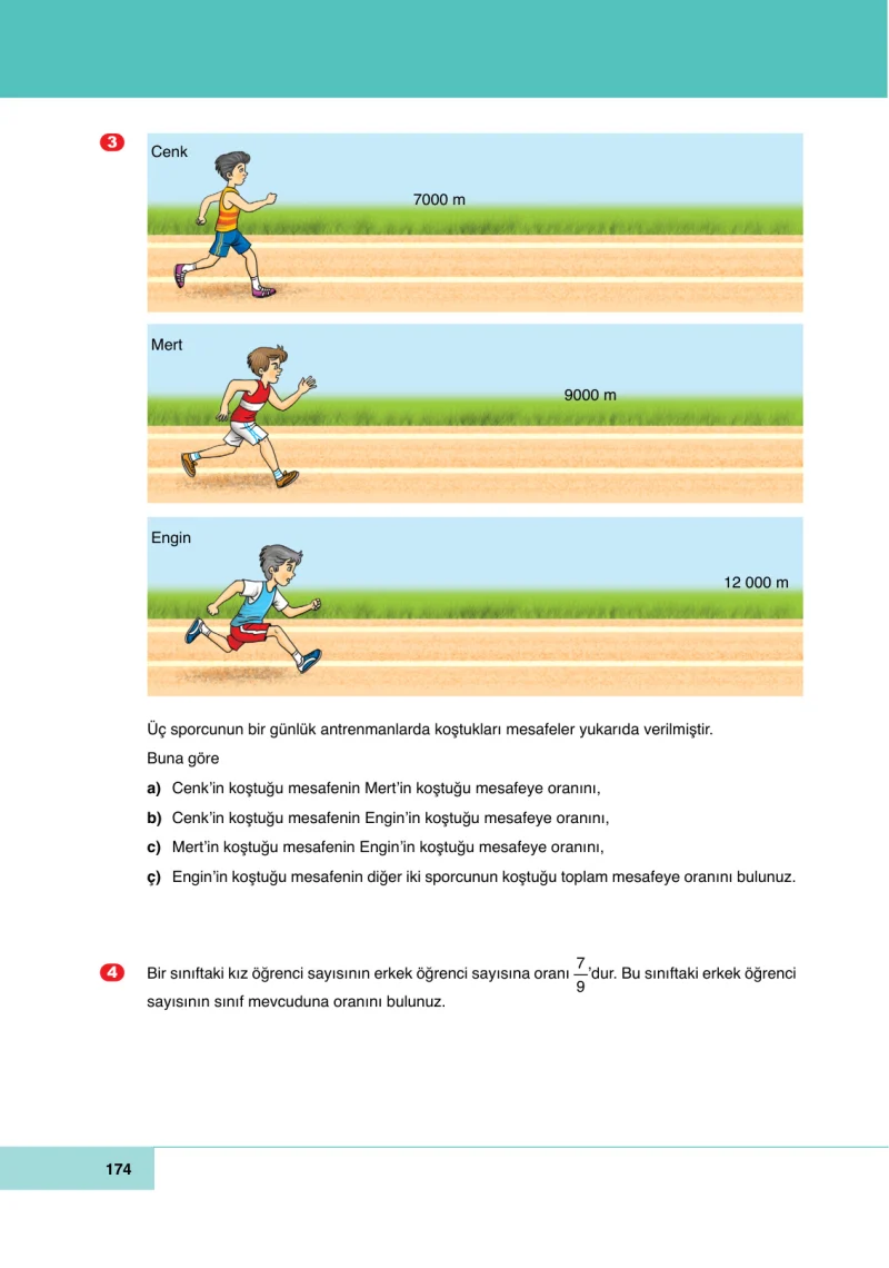 6. Sınıf Matematik Ders Kitabı Cevapları Doğa Yayınları Sayfa 174
