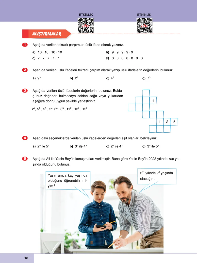 6. Sınıf Matematik Ders Kitabı Cevapları Doğa Yayınları Sayfa 18